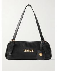 Versace - Tag Schultertasche Aus Leder Mit Verzierung - Lyst