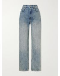 Loewe - Anagram-Embroidered Mid-Rise Wide-Leg Jeans - Lyst