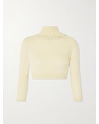 Zimmermann - Net Sustain Matchmaker Verkürzter Pullover Aus Merinowolle Mit Stehkragen Und Kristallen - Lyst