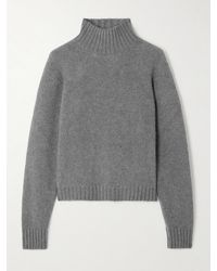 The Elder Statesman - Cropped Cashmere Turtleneck Sweater - Lyst