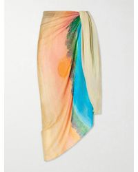 Donde Esteban - Formentera Fringed Printed Cotton-Blend Pareo - Lyst