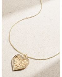 Sydney Evan - Icon Wallpaper Heart 14-Karat Diamond Necklace - Lyst