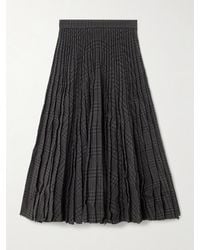 Balenciaga - Midirock Aus Einer Plissierten Wollmischung - Lyst