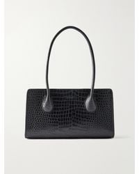 LIE STUDIO - The Lou Croc-Effect Leather Shoulder Bag - Lyst