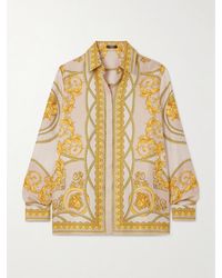 Versace - Hemd Aus Bedrucktem Seiden-Twill - Lyst