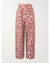 Eres - Fauve Jaragua Pleated Printed Silk-Twill Pajama Pants - Lyst