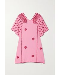 Pippa Holt + Net Sustain Embroidered Cotton Huipil - Pink