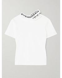 Y. Project - Evergreen Strap-Detailed Organic Cotton-Blend Jersey T-Shirt - Lyst