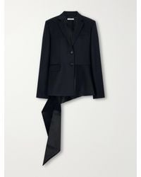 JW Anderson - Trail Hem Satin-Trimmed Wool-Twill Jacket - Lyst