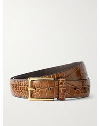 Anderson's - Croc-Effect Leather Belt - Lyst