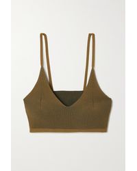 Jacquemus Valensole Ribbed-knit Bralette - Green