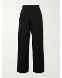 Max Mara - Lama Hose Aus Geripptem Jersey Mit Weitem Bein - Lyst