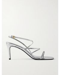 KHAITE - Loop Sandalen Aus Metallic-Leder - Lyst