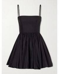 Alaïa - Pleated Taffeta Bustier Mini Dress - Lyst