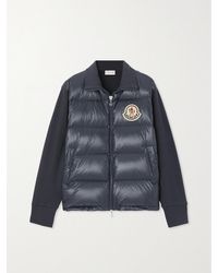 Moncler - Appliquéd Cotton-Blend Jersey And Quilted Shell Down Jacket - Lyst