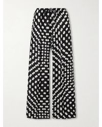 Dries Van Noten - Puvis Polka-Dot Satin Straight-Leg Pants - Lyst