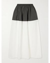 Proenza Schouler - Nyla Cotton-Poplin Midi Skirt - Lyst
