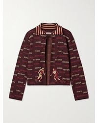 Bode - Gridiron Cotton-Jacquard Cardigan - Lyst