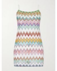 Missoni - Striped Metallic Crocheted-Knit Cover-Up - Lyst