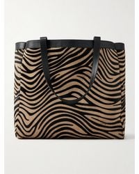 Nili Lotan - Loren Medium Textured-Leather Trimmed Zebra-Print Calf Hair Tote - Lyst