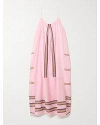 lemlem - Robe Midi En Coton Mélangé À Rayures Nia - Lyst
