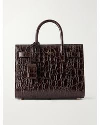 Saint Laurent - Sac De Jour Nano Croc-Effect Leather Tote - Lyst