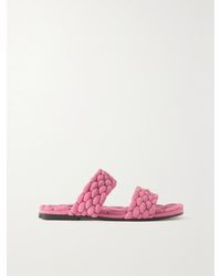 Dries Van Noten - Woven Suede Slides - Lyst