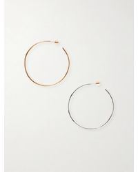 Jennifer Fisher - Thread And-Tone Hoop Earrings - Lyst