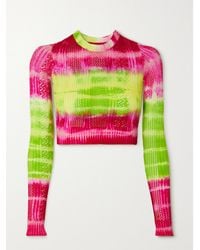 AGR - Tie-Dyed Pointelle-Knit Top - Lyst