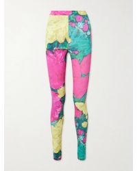 Balmain - Printed Stretch-Jersey Leggings - Lyst