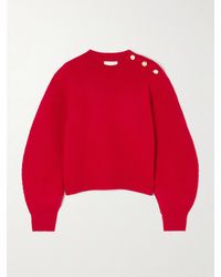 Isabel Marant - Nolly Embellished Ribbed-Knit Merino Wool Sweater - Lyst