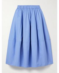 Co. - Bubble Paneled Tton-Poplin Midi Skirt - Lyst