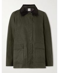 TOTEME - Oversized Corduroy-Trimmed Waxed Organic Cotton Jacket - Lyst