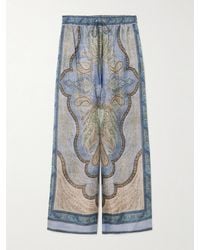 Zimmermann - Wanderlust Printed Silk-Habotai Wide-Leg Pants - Lyst