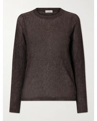 Brunello Cucinelli - Metallic Silk, Alpaca And Wool-Blend Sweater - Lyst