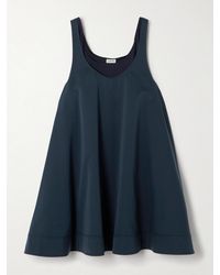 Loewe - Logo-Appliquéd Cotton And Silk-Blend Gabardine Mini Dress - Lyst
