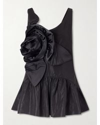 Simone Rocha - Appliquéd Ruffled Taffeta Top - Lyst