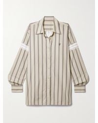 DIOTIMA - Winston Crochet-Trimmed Striped Cotton-Poplin Shirt - Lyst