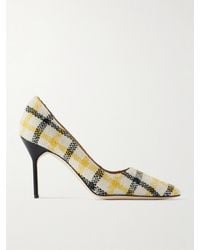 Manolo Blahnik - Bb 90 Checked Tweed Pumps - Lyst