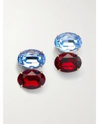 Carolina Herrera - Tone Crystal Earrings - Lyst