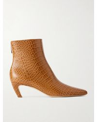 Gabriela Hearst - Clayton 50 Croc-Effect Leather Ankle Boots - Lyst
