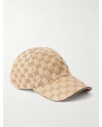 Gucci - Leather-Trimmed Jacquard Canvas Baseball Cap - Lyst