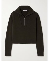 RE/DONE - Pullover Aus Einer Woll-Kaschmirmischung Mit Troyerkragen Und Fransen - Lyst