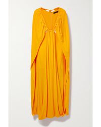 Proenza Schouler - Cape-Effect Gathered Jersey Maxi Dress - Lyst