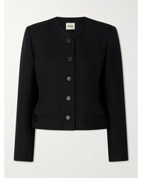 KHAITE - Nara Jacke Aus Grain De Poudre Aus Wolle - Lyst