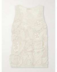 Heirlome - Embroidered Cashmere And Silk-Blend Tank Top - Lyst