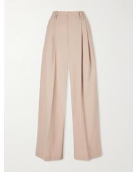 Kallmeyer - Fatima Pleated Wool-Blend Wide-Leg Pants - Lyst