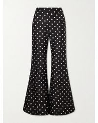 Alix Of Bohemia - Farah Polka-Dot Cotton And Silk-Blend Flared Pants - Lyst