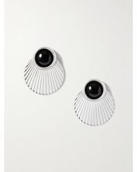 Jennifer Behr - Argent-Tone Onyx Earrings - Lyst