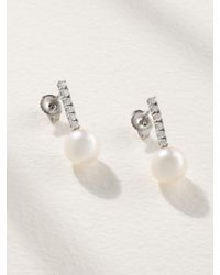 Mizuki - 18-Karat, Pearl And Diamond Earrings - Lyst